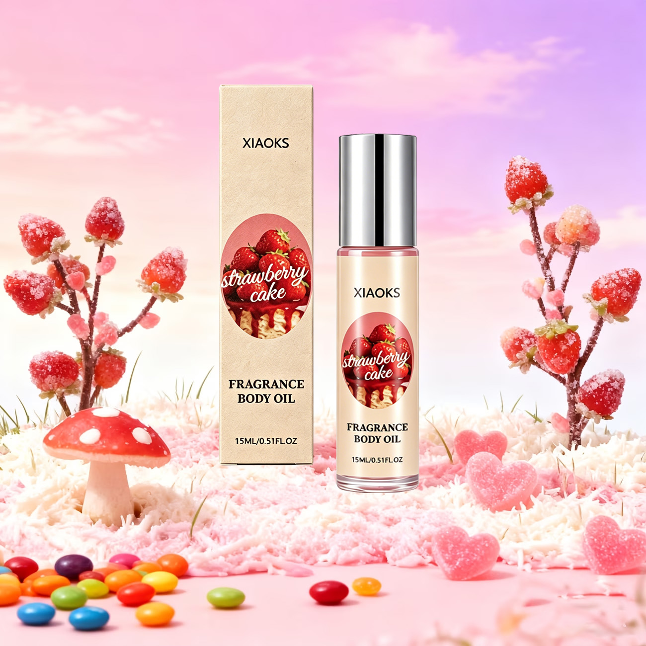 딸기 케이크 스위트 롤온 향수 1병 - 매력적인 플로럴 - Perfume Alcohol Fragrance 리뷰 및 가격